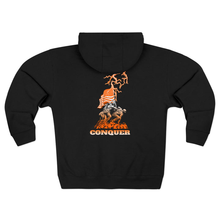 CG A AMERICAN WARRIORS ORANGE WHITE FADE /CONQUER ZIP UP