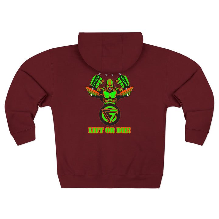 MAC SNAP GREEN ORANGE /LIFT OR DIE ZIP UP
