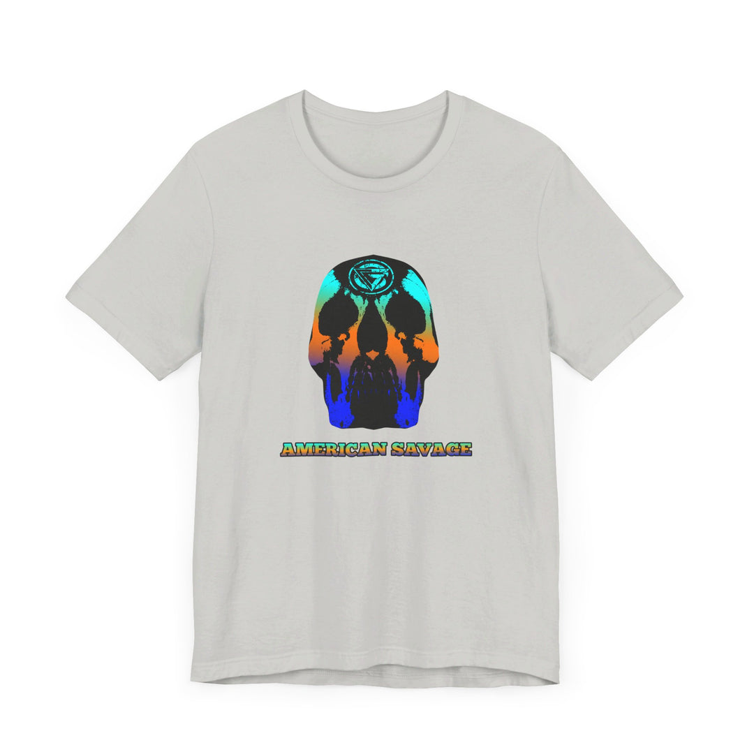 SKULLATOR BLUE ORANGE AQUA  /AMERICAN SAVAGE