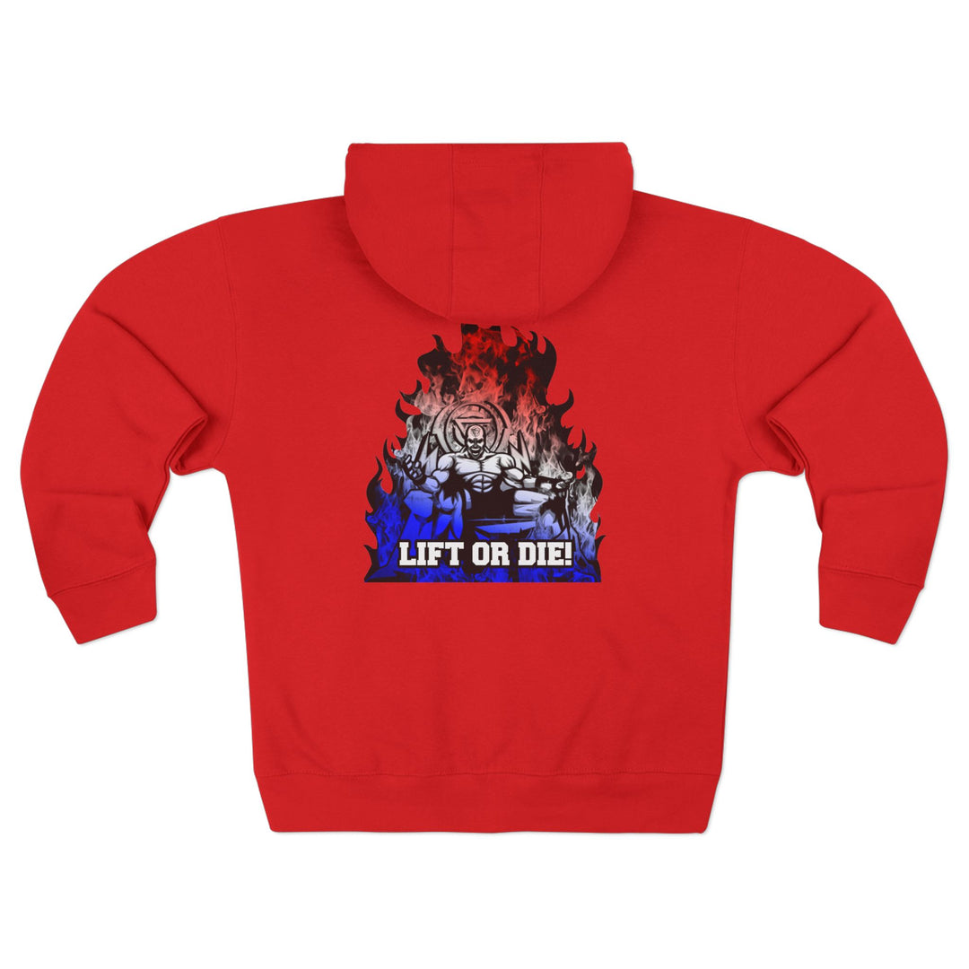 MAC FINAL BOSS RED WHITE BLUE FADE/LIFT OR DIE ZIP UP