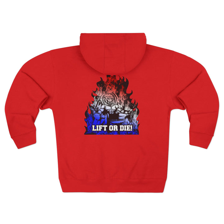 MAC FINAL BOSS RED WHITE BLUE FADE/LIFT OR DIE ZIP UP