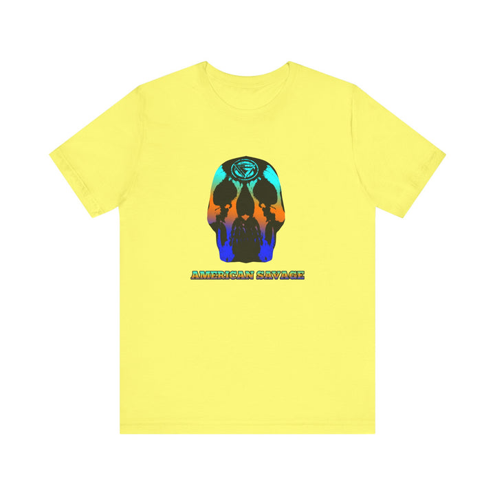 SKULLATOR BLUE ORANGE AQUA  /AMERICAN SAVAGE