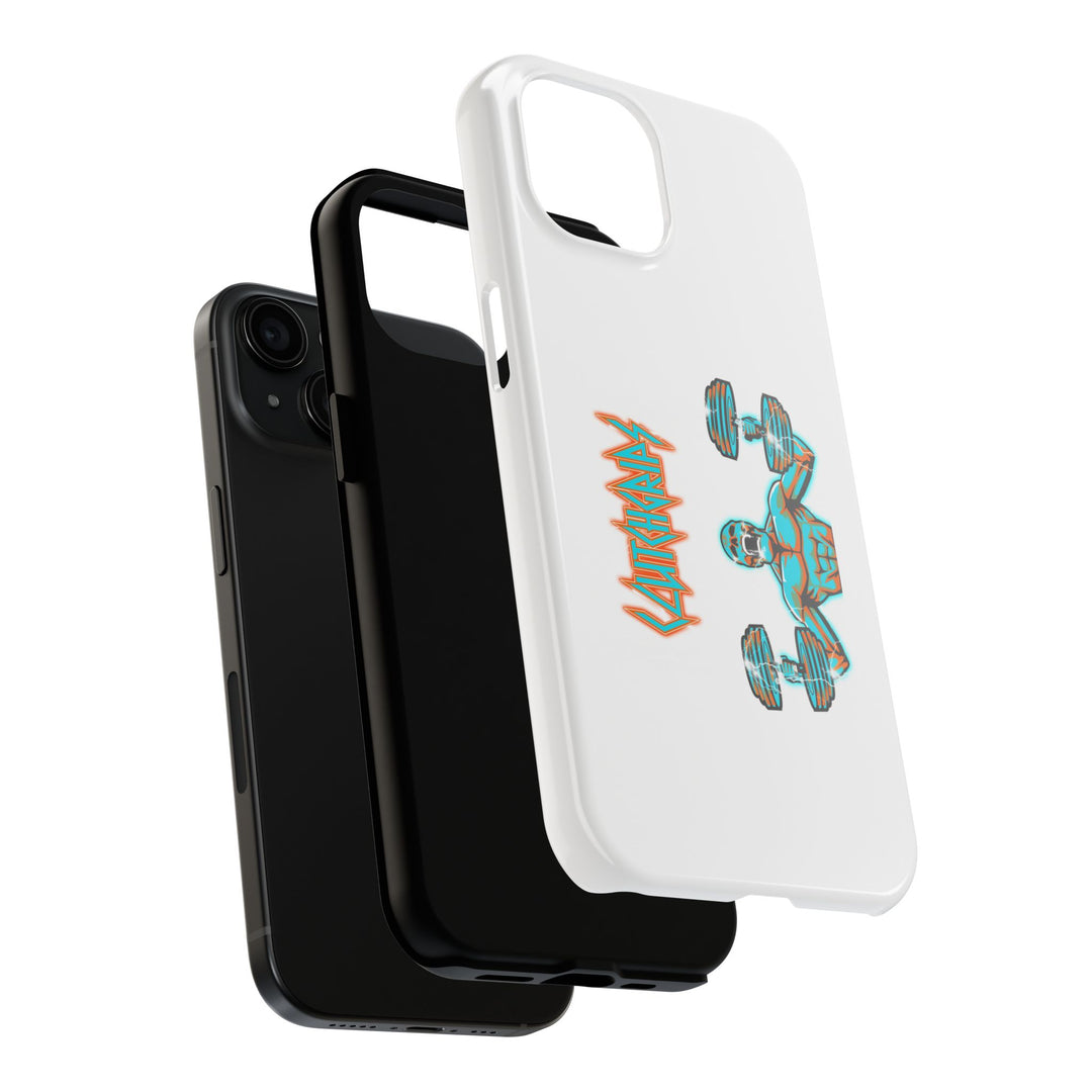 RIDE THE LIGHTNING MIAMI COLORS AQUA ORANGE PHONE CASE/CLUTCHGRIPS