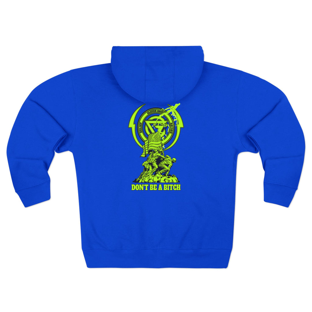 CG PATRIOT WARRIOR HYPER GREEN /DONT BE A BITCH ZIP UP