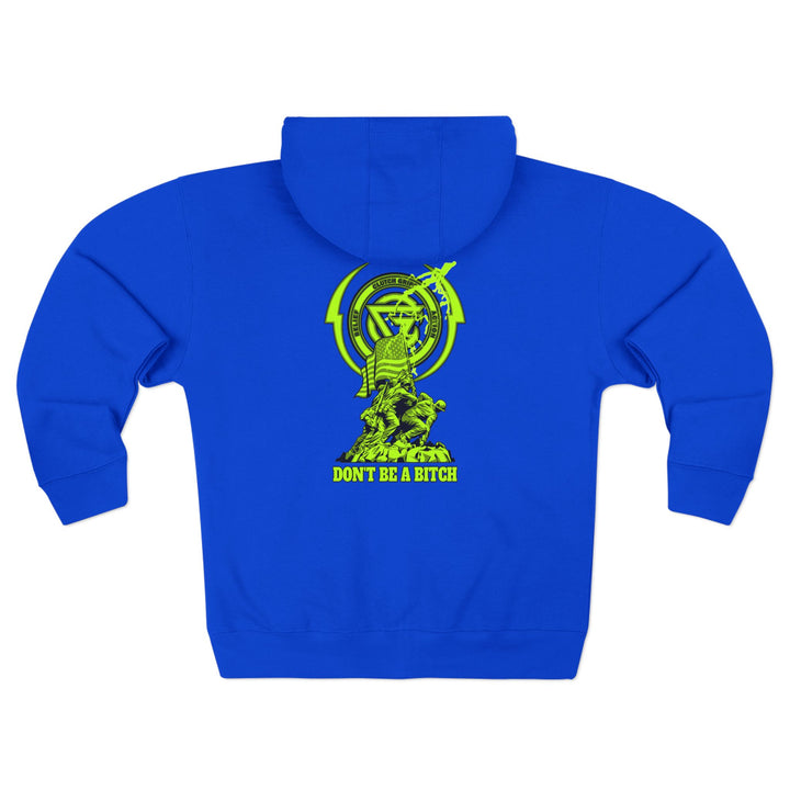 CG PATRIOT WARRIOR HYPER GREEN /DONT BE A BITCH ZIP UP