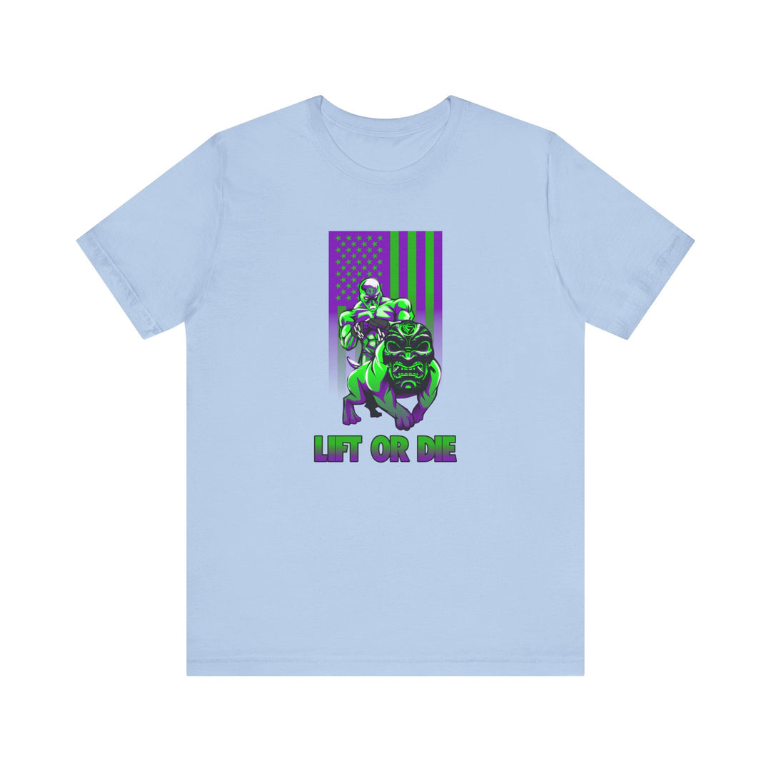 ANGRY DOG PURPLE GREEN FLAG/LIFT OR DIE