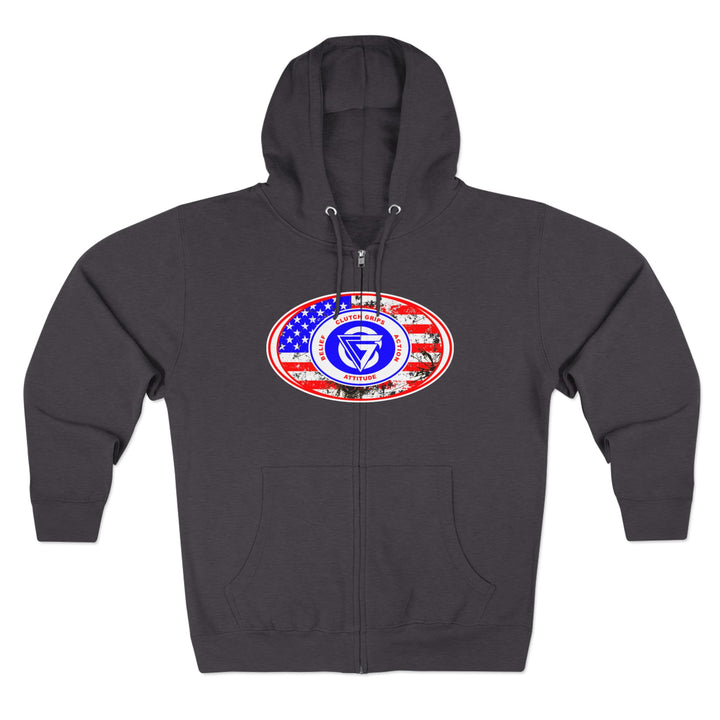 AMERICAN WARRIOR TRIBUTE  RED WHITE BLUE/AMERICAN SAVAGE ZIP UP