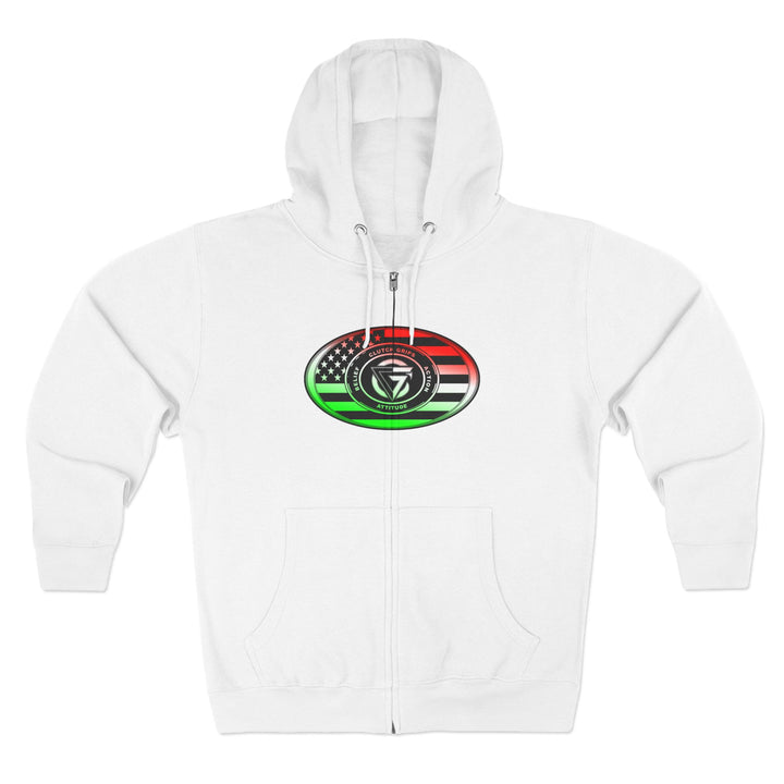 CG SKULL RED WHITE GREEN FADE /THINK DO BECOME ZIP UP
