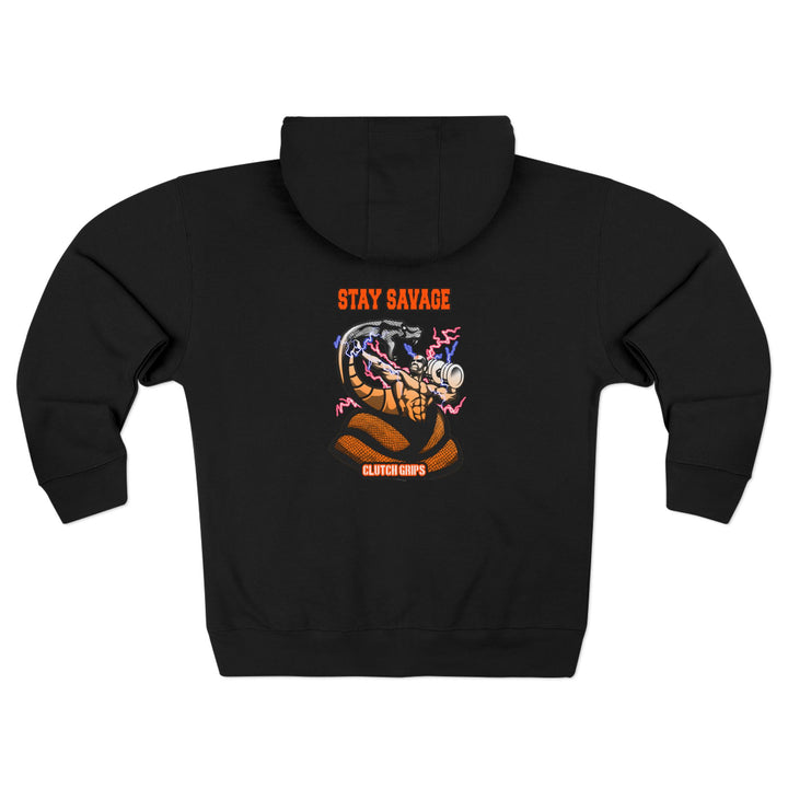 MAC VS SNAKE ORANGE WHITE FADE /STAY SAVAGE ZIP UP