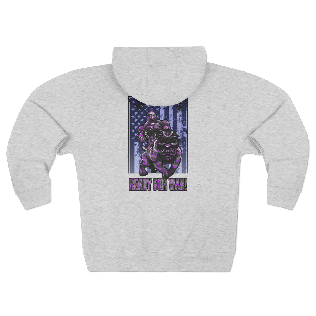CG ANGRY DOG CAMO GREY PURPLE/READY FOR WAR ZIP UP