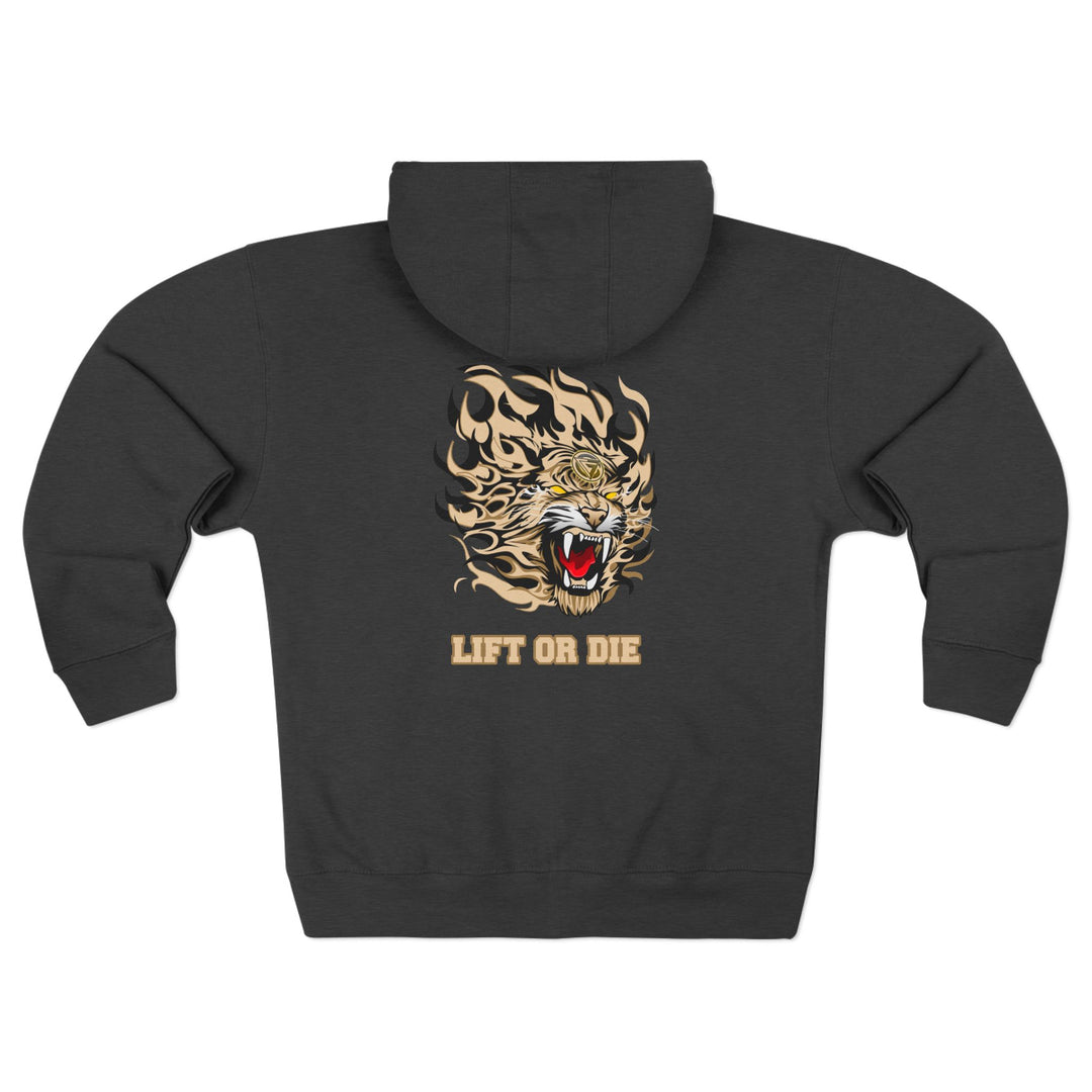 CG TIGER FLAME DESSERT SAND /LIFT OR DIE  ZIP UP