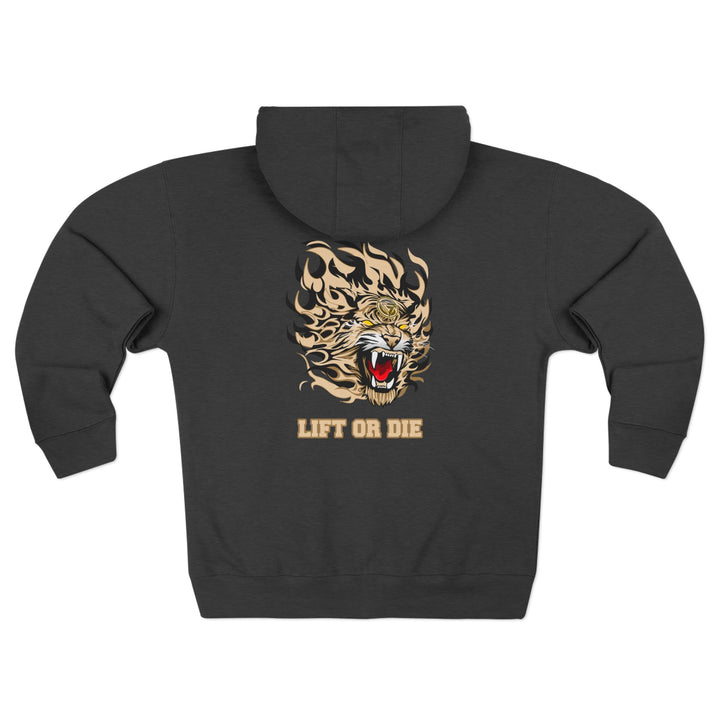 CG TIGER FLAME DESSERT SAND /LIFT OR DIE  ZIP UP