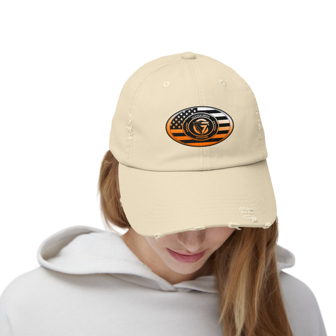 CG ORANGE WHITE FADE OVAL FLAG CAP