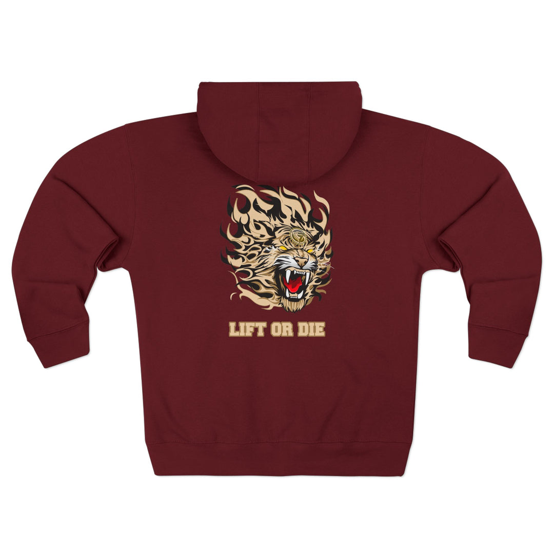 CG TIGER FLAME DESSERT SAND /LIFT OR DIE ZIP UP