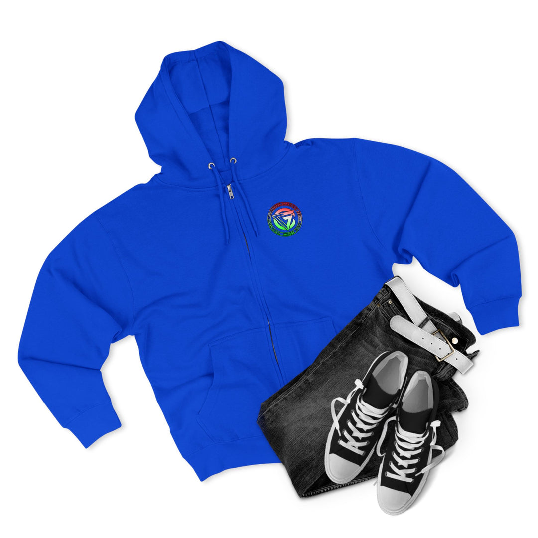 SKULLATOR SGL BELL DRAGON TIGER RED WHITE GREEN FADE/READY FOR WAR ZIP UP
