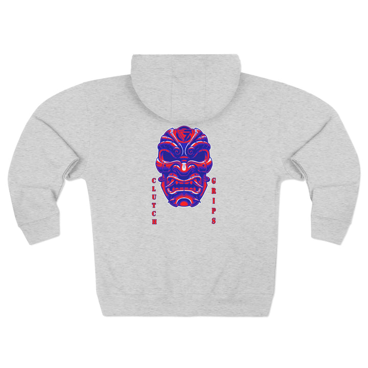 CG SAMURAI MASK RED BLUE/CLUTCH GRIPS  ZIP UP