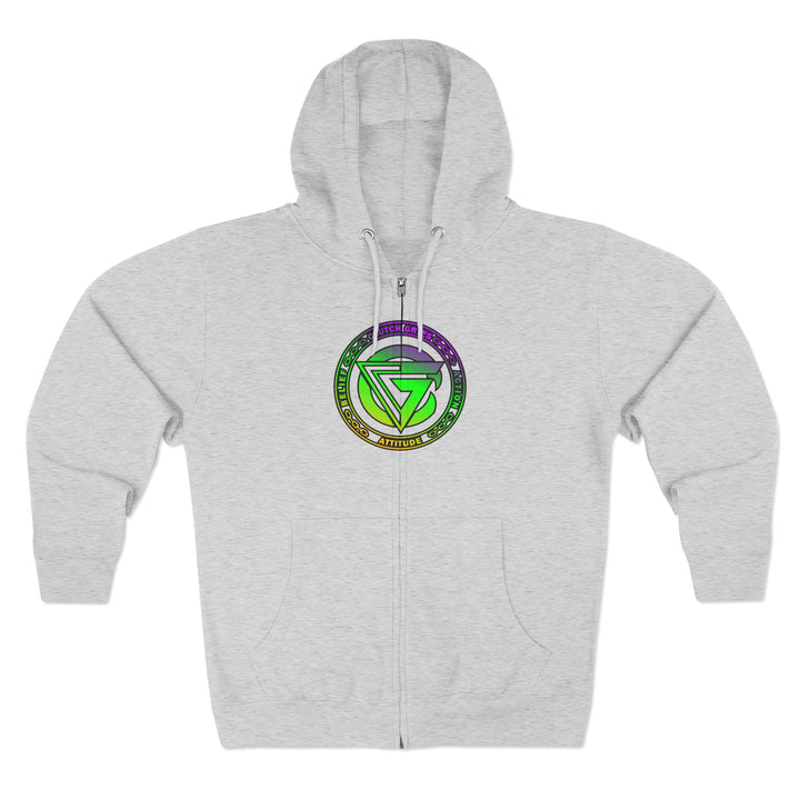 CG GRIP MASTER MAC YELLOW GREEN PURPLE /LIFT OR DIE  ZIP UP