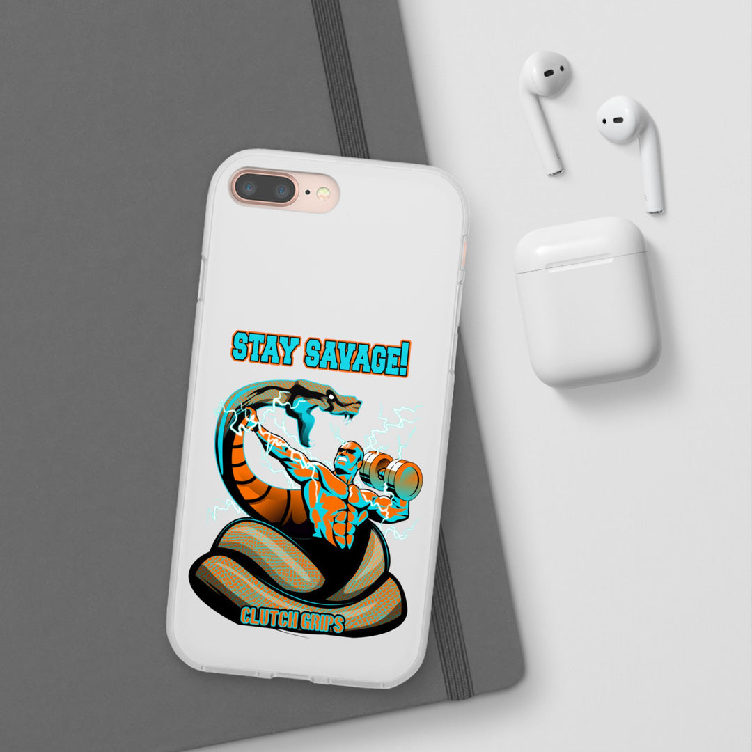 MAC VS SNAKE MIAMI COLORS AQUA ORANGE PHONE CASE /STAY SAVAGE
