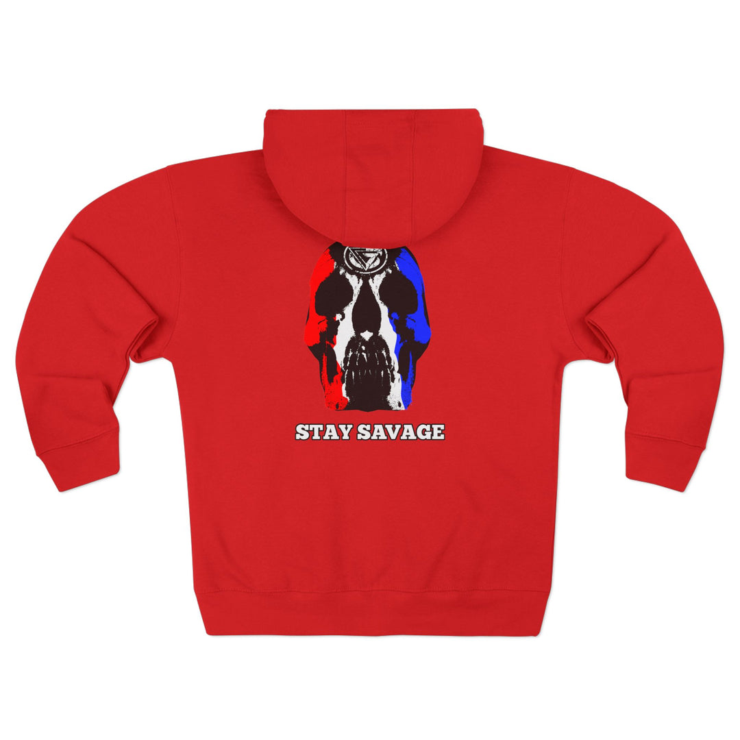 CG SKULL RED WHITE BLUE/STAY SAVAGE ZIP UP
