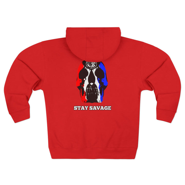 CG SKULL RED WHITE BLUE/STAY SAVAGE ZIP UP