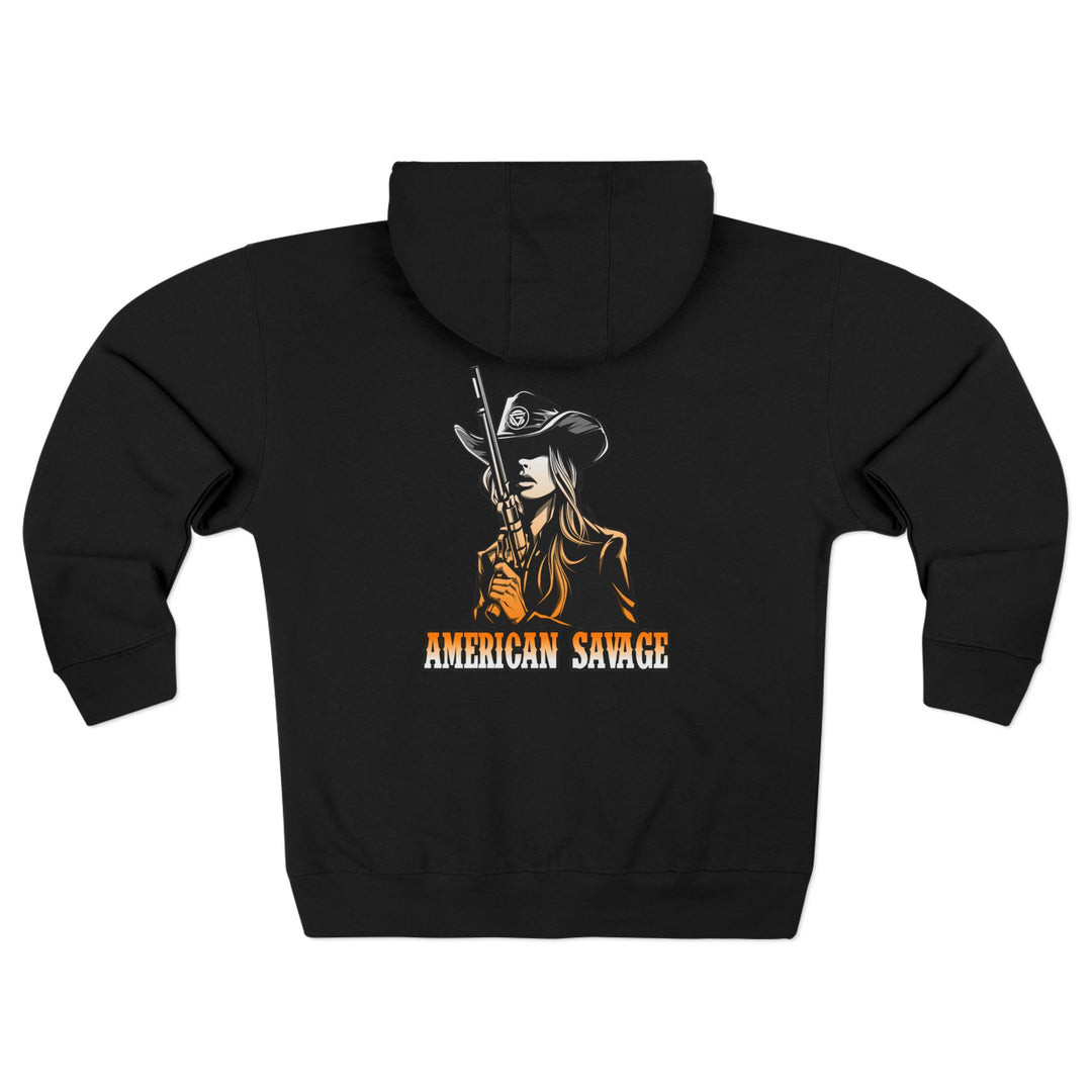 CG WOMAN REBELLORANGE WHITE FADE /AMERICAN SAVAGE ZIP UP