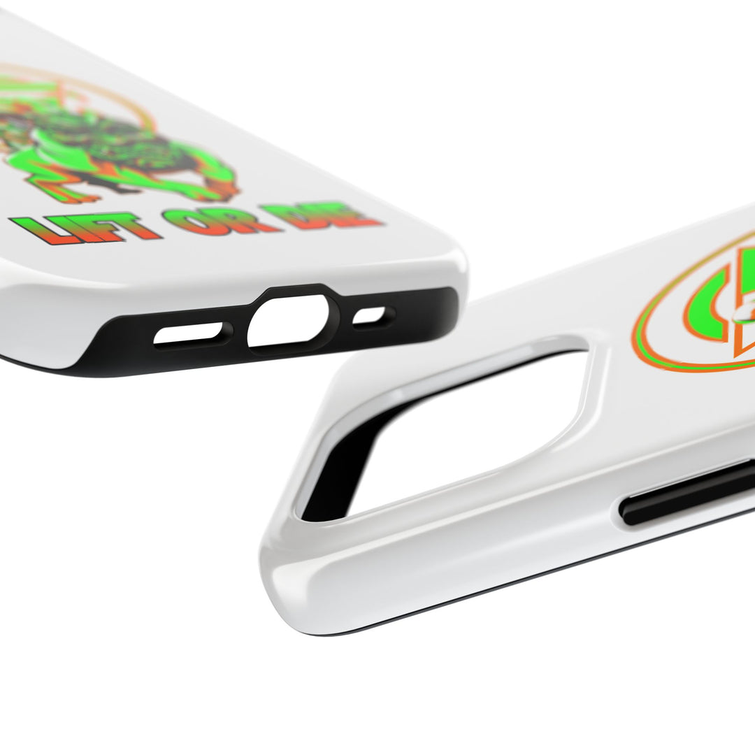 ANGRY DOG ORANGE GREEN PHONE CASE /LIFT OR DIE