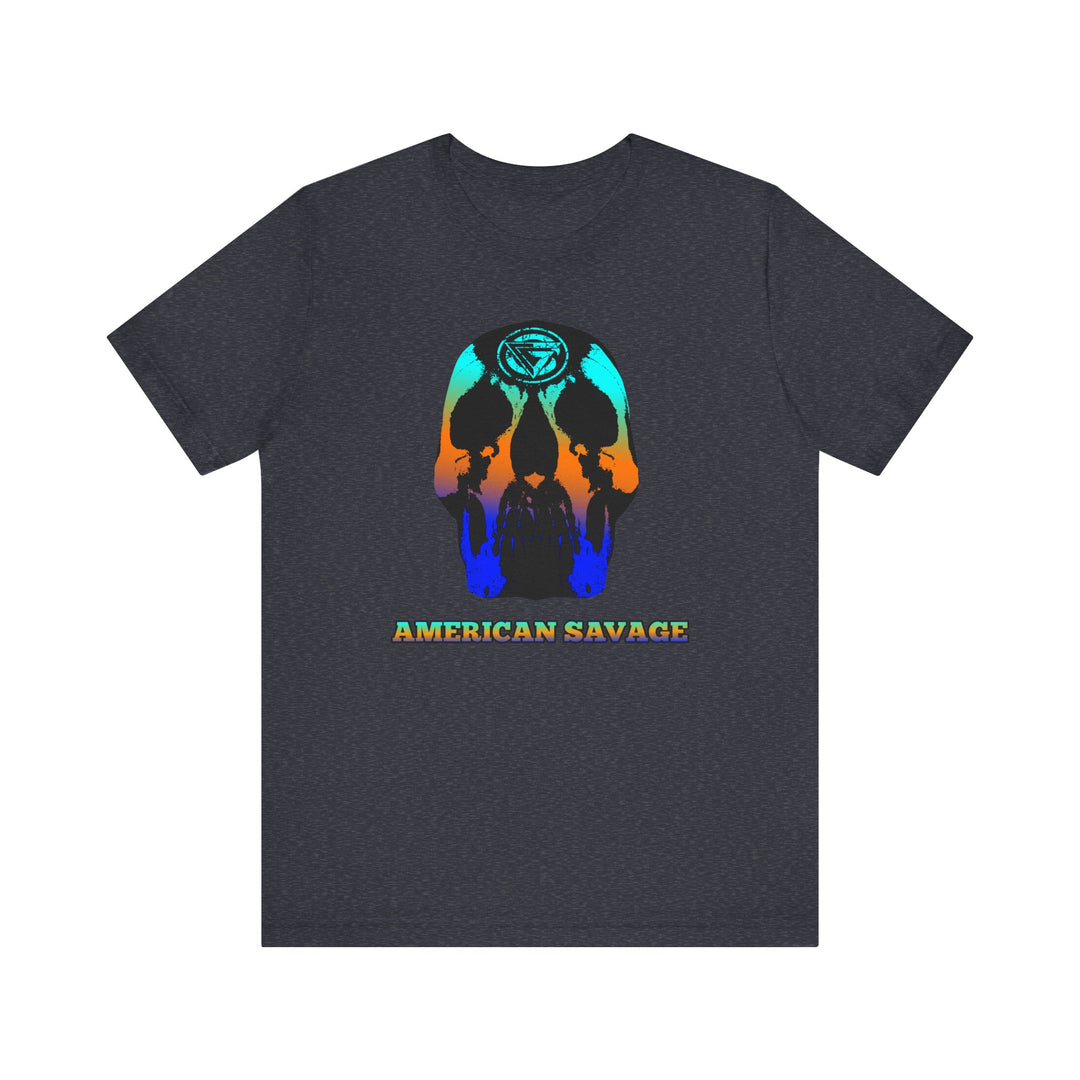 SKULLATOR BLUE ORANGE AQUA  /AMERICAN SAVAGE