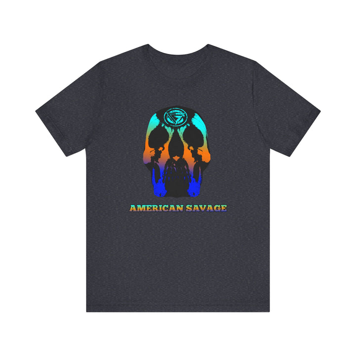 SKULLATOR BLUE ORANGE AQUA  /AMERICAN SAVAGE