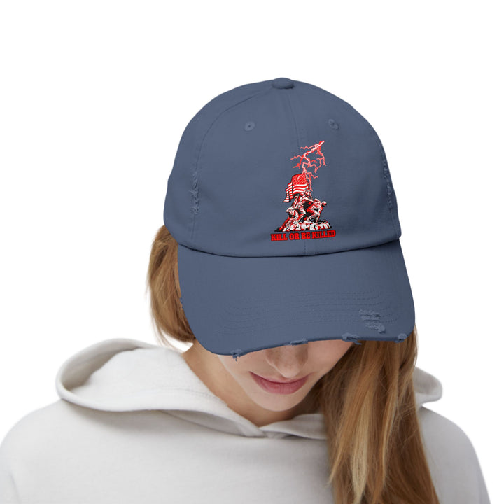 AMERICAN WARRIOR RED WHITE/KILL OR BE KILLED CAP