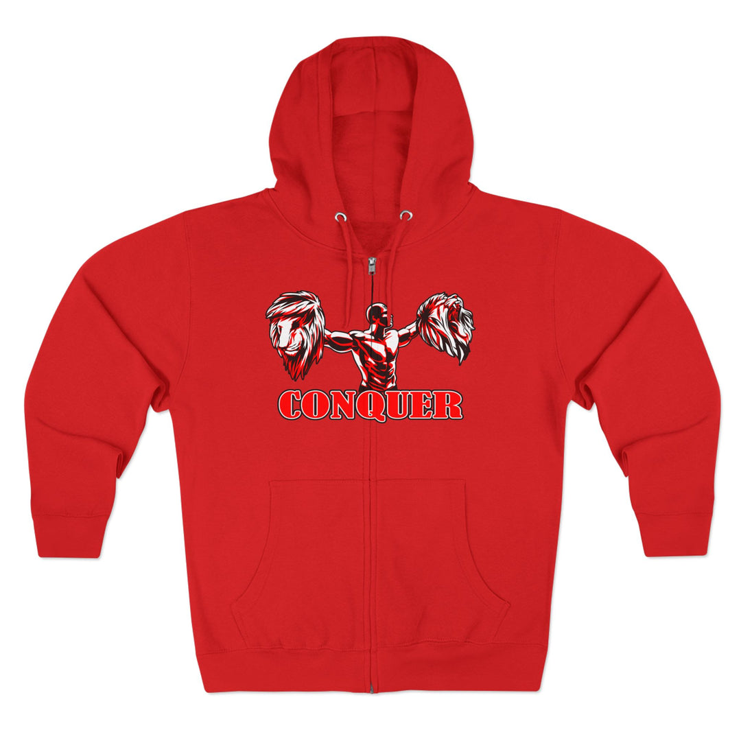 CG CORE WINNERS LOGO RED WHITE BLACK/CONQUER ZIP UP