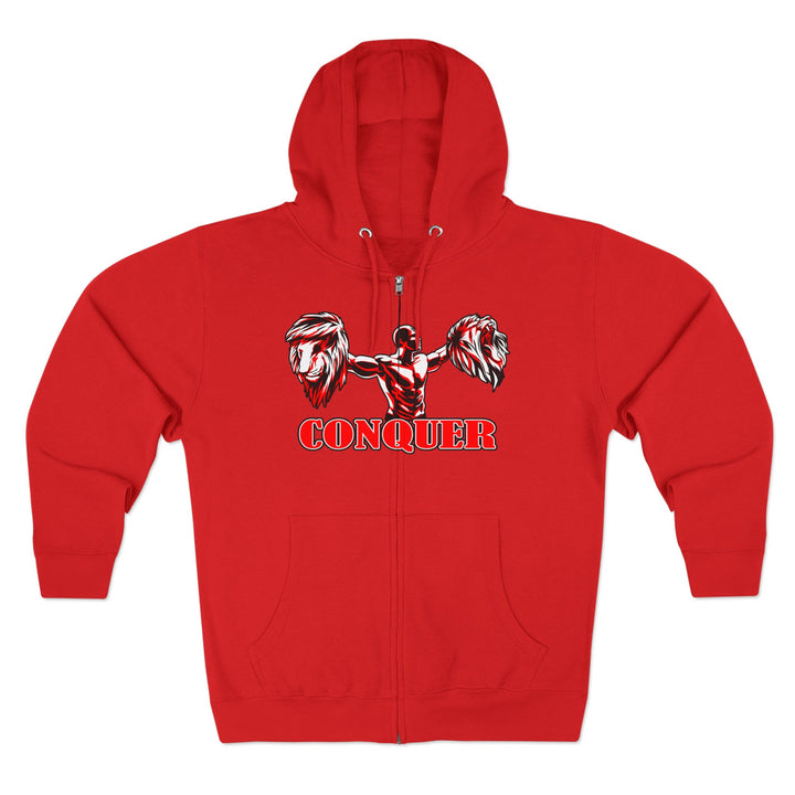 CG CORE WINNERS LOGO RED WHITE BLACK/CONQUER ZIP UP