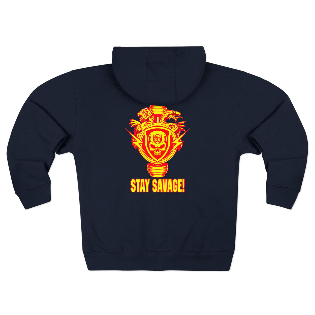 CG SKULL BELL DRAGON TIGER GOLD RED  /STAY SAVAGE ZIP UP