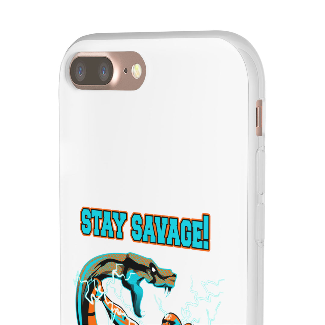 MAC VS SNAKE MIAMI COLORS AQUA ORANGE PHONE CASE /STAY SAVAGE