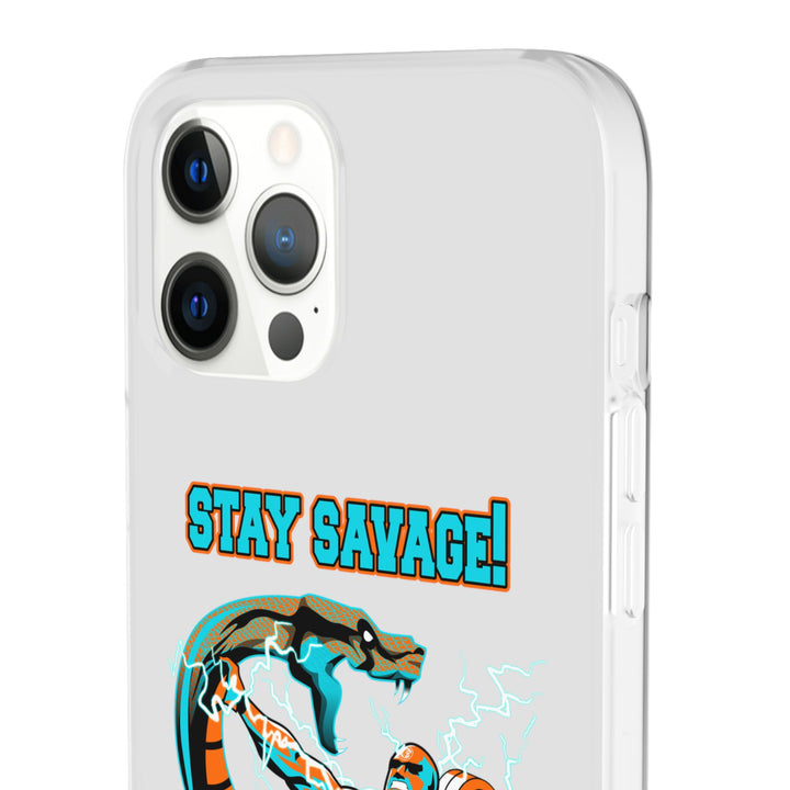 MAC VS SNAKE MIAMI COLORS AQUA ORANGE PHONE CASE /STAY SAVAGE