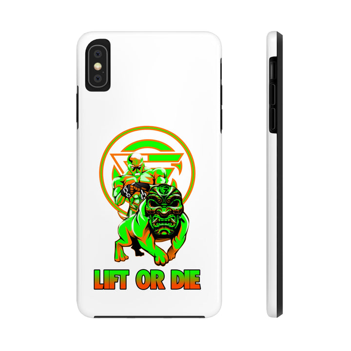 ANGRY DOG ORANGE GREEN PHONE CASE /LIFT OR DIE