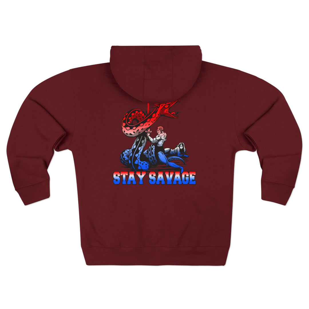 CG SERPENT SLAYER RED WHITE BLUE FADE /STAY SAVAGE ZIP UP