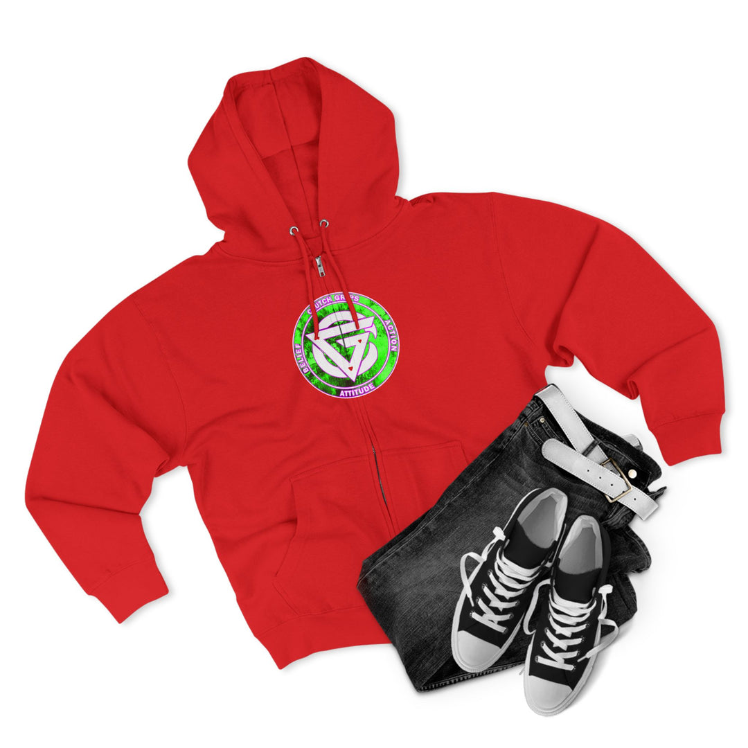 LIONHEART GREEN PINKISH PURPLE/STAY SAVAGE ZIP UP