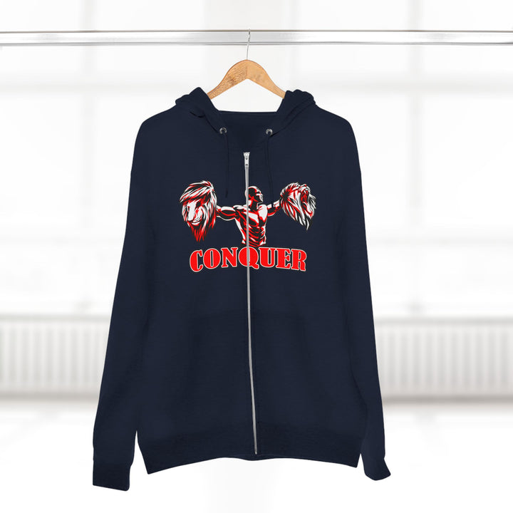 CG CORE WINNERS LOGO RED WHITE BLACK/CONQUER ZIP UP