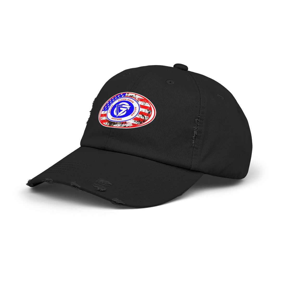 CG OVAL LOGO DISTRESSED FLAG /BELIEF ATTITUDE ACTION CAP