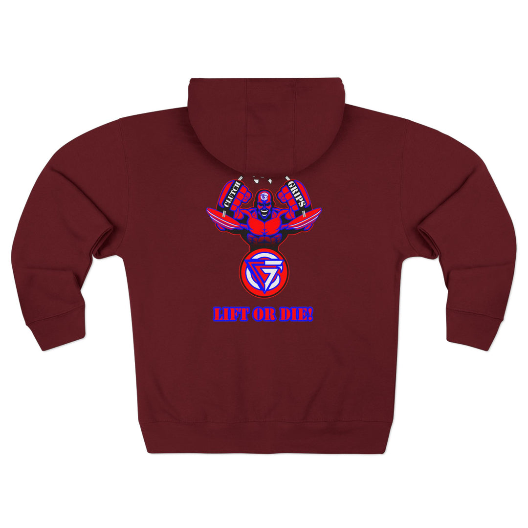 MAC SNAP RED BLUE /LIFT OR DIE ZIP UP