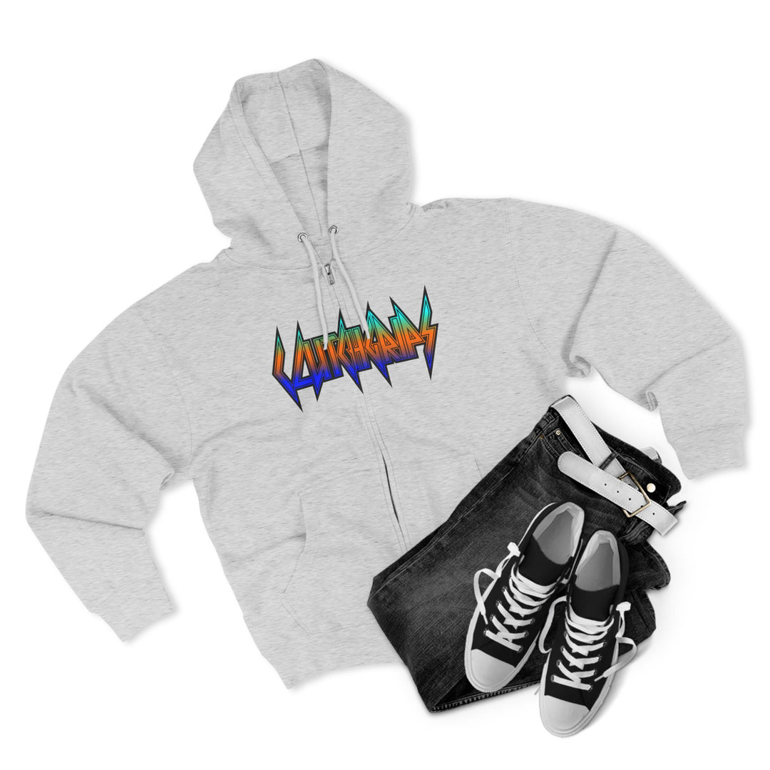 CG APE VS ZILLA 2ND FIGHT BLUE ORANGE AQUA /DONT BE A BITCH ZIP UP