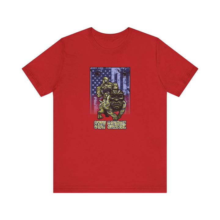 ANGRY DOG YELLOW CAMO FLAG/STAY SAVAGE