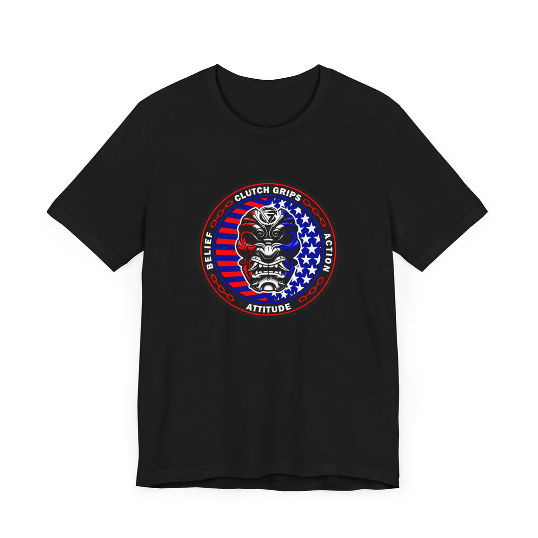 CG RED WHITE BLUE FLAG MASK COIN