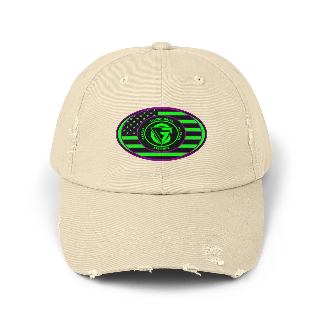 CG PURPLE GREEN FLAG OVAL CAP