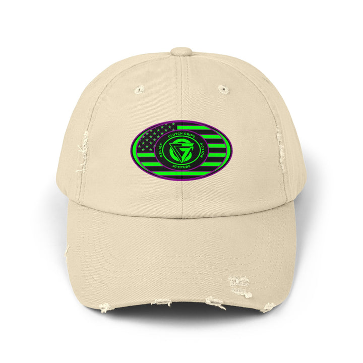 CG PURPLE GREEN FLAG OVAL CAP