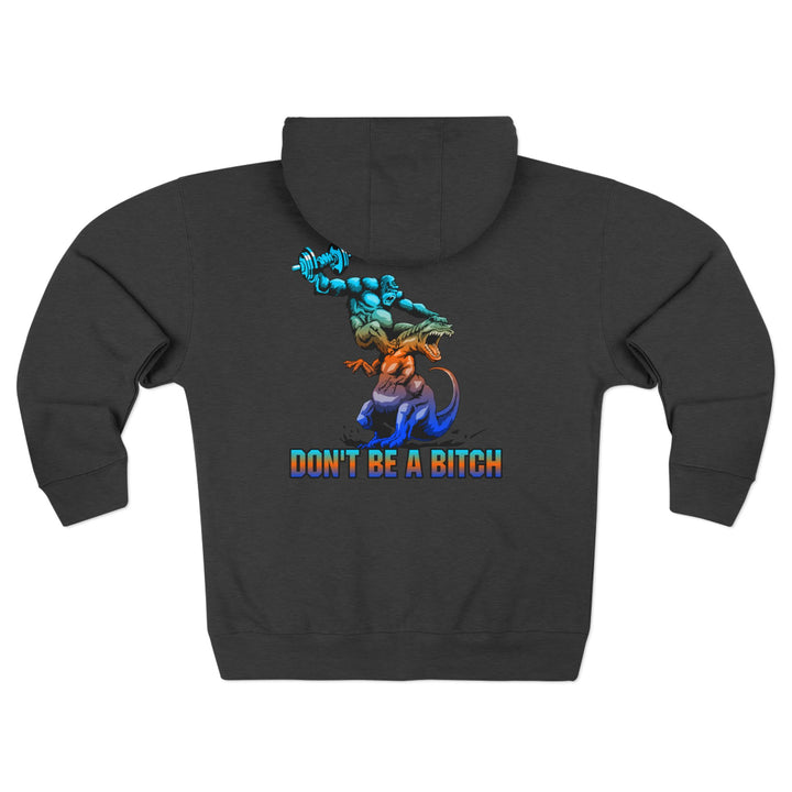 CG APE VS ZILLA 2ND FIGHT BLUE ORANGE AQUA /DONT BE A BITCH ZIP UP