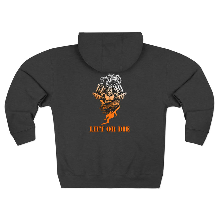 CG MAC SNAP DRAGON ORANGE WHITE FADE /LIFT OR DIE ZIP UP