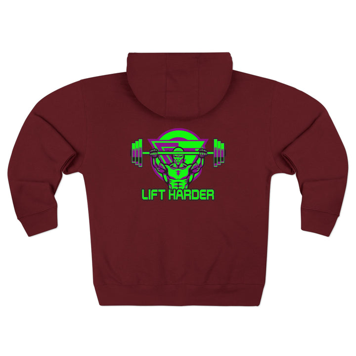 ENTER THE MAC PURPLE GREEN/LIFT HARDER ZIP UP