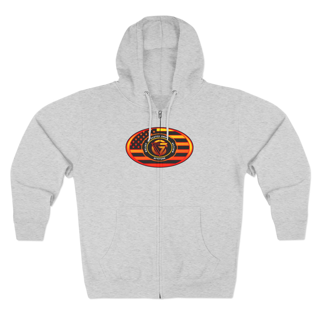 CG TIGER VS TIGER ORANGE RED FADE /CLUTCHGRIPS ZIP UP