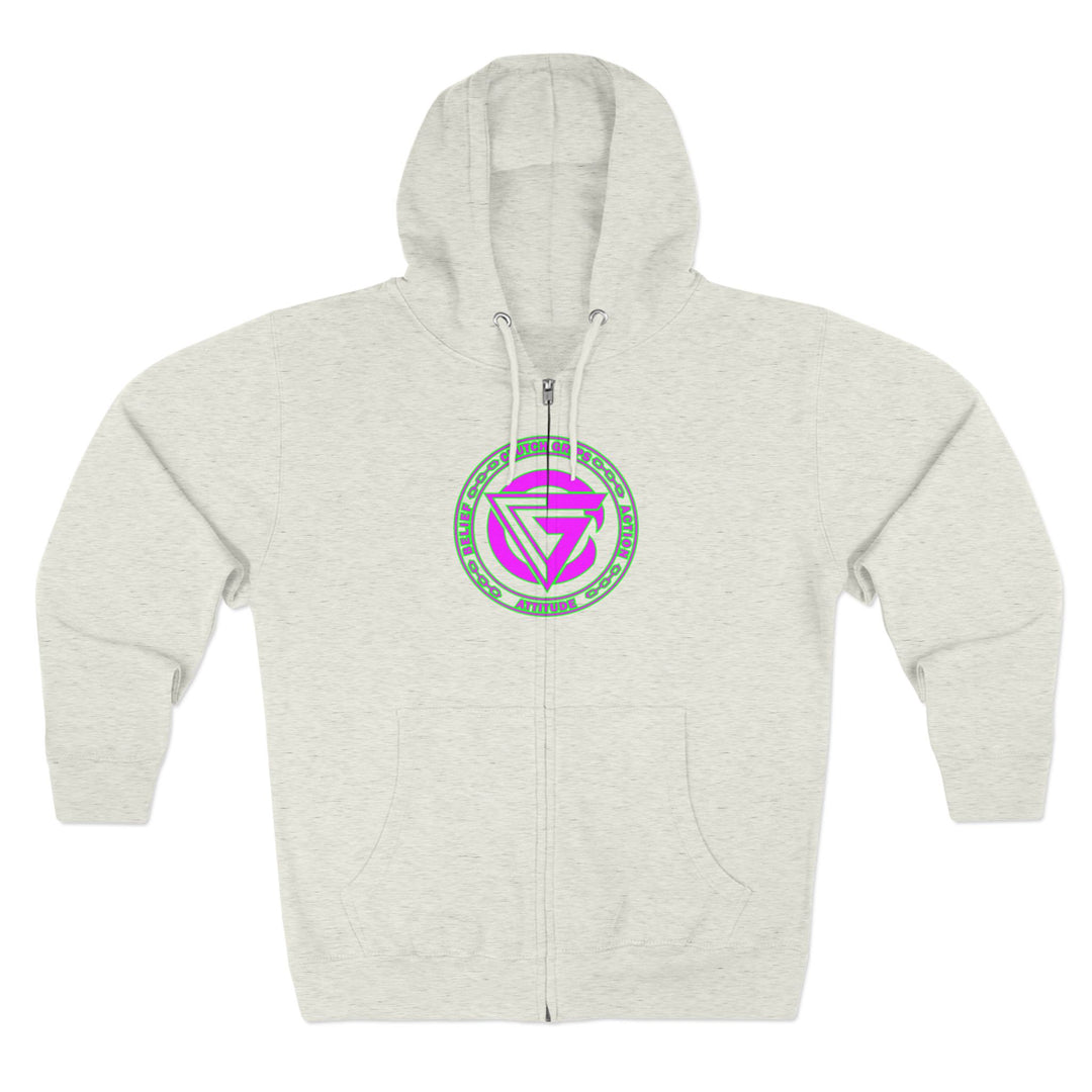 CG TIGER FLAME PURPLE GREEN /FIGHT FOR IT ZIP UP